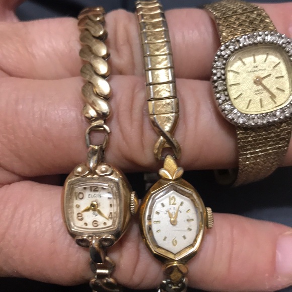 Three Used Watches-ELGIN & HAMILTON - Picture 1 of 7